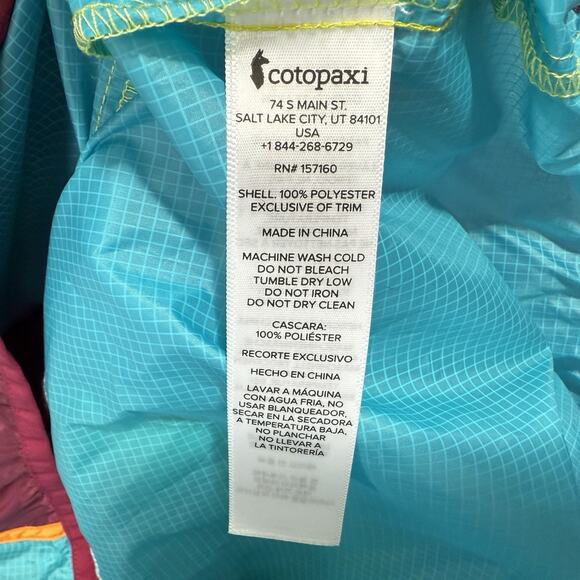 Cotopaxi Teca Windbreaker Half Zip Neon Lightweight Womens Size XS NEW NWT - Picture 6 of 7